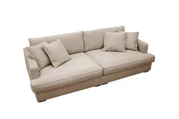 Rossita Lyx 3-sits Extra djup Soffa i Tyg - Ljusbrun - Products - Möbler - Soffa - 3 sits soffa