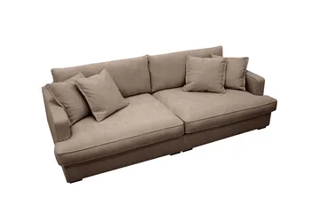 Rossita Lyx 3-sits Extra djup Soffa i Tyg - Mörkbrun - Products - Möbler - Soffa - 3 sits soffa