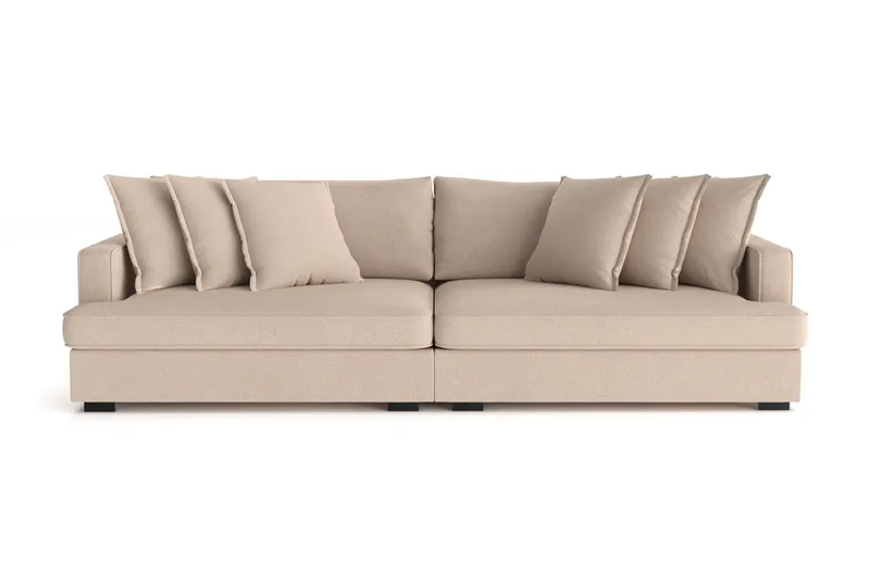 Rossita Lyx 4-sits Extra djup Soffa i Tyg - Beige - Products - Möbler - Soffa - 4 sits soffa