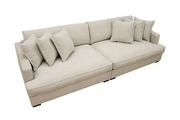 Rossita Lyx 4-sits Extra djup Tygsoffa - Beige - Products - Möbler - Soffa - 4 sits soffa