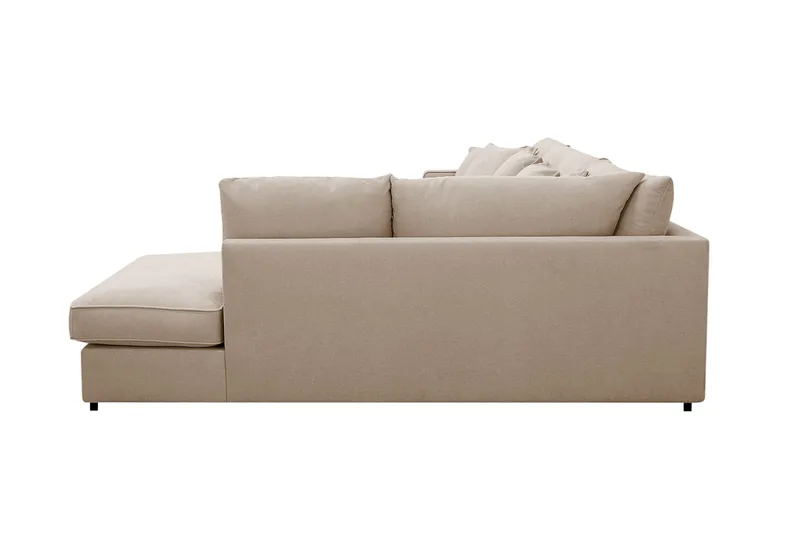 Rossita Lyx 5-sits Vänstervänd U-formad Extra djup Soffa med Divan och Schäslong i Tyg - Ljusbrun - Products - Möbler - Soffa - U-soffa