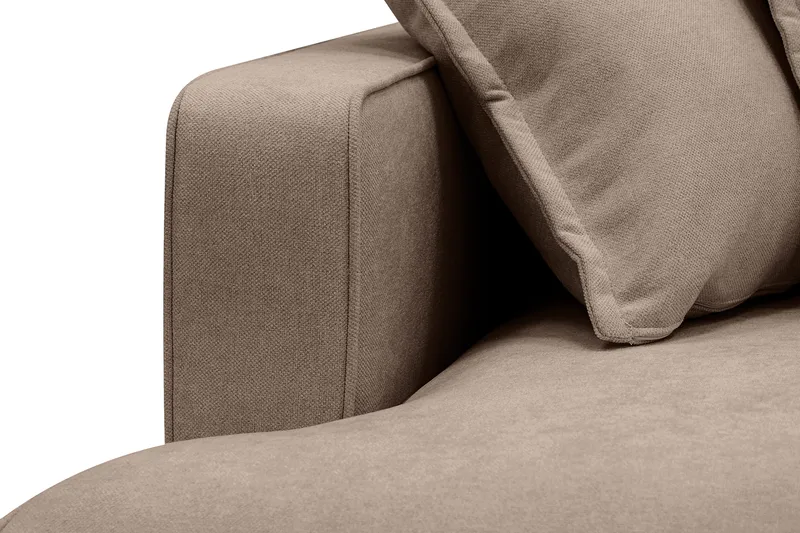 Rossita Lyx 5-sits Vänstervänd U-formad Extra djup Soffa med Divan och Schäslong i Tyg - Mörkbrun - Products - Möbler - Soffa - U-soffa