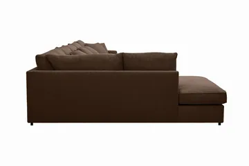 Rossita Lyx 6-sits Högervänd U-formad Extra djup Soffa med Divan och Schäslong i Manchester - Mörkbrun - Products - Möbler - Soffa - U-soffa