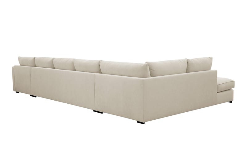 Rossita Lyx 6-sits Högervänd U-formad Extra djup Soffa med Divan och Schäslong i Tyg - Beige - Products - Möbler - Soffa - U-soffa