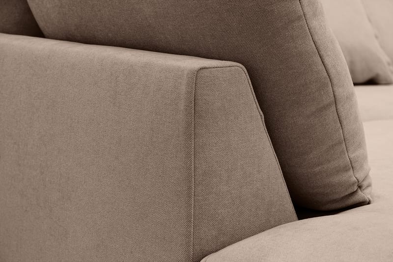 Rossita Lyx 6-sits Högervänd U-formad Extra djup Soffa med Divan och Schäslong i Tyg - Mörkbrun - Products - Möbler - Soffa - U-soffa