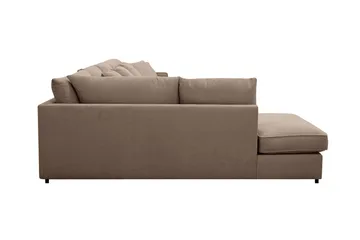 Rossita Lyx 6-sits Högervänd U-formad Extra djup Soffa med Divan och Schäslong i Tyg - Mörkbrun - Products - Möbler - Soffa - U-soffa