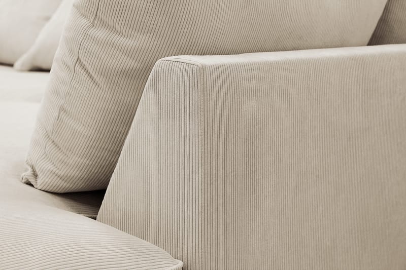 Rossita Lyx 6-sits Vänstervänd U-formad Extra djup Soffa med Divan och Schäslong i Manchester - Kräm - Products - Möbler - Soffa - U-soffa