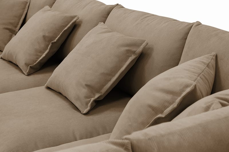 Rossita Lyx 6-sits Vänstervänd U-formad Extra djup Soffa med Divan och Schäslong i Manchester - Ljusbrun - Products - Möbler - Soffa - U-soffa