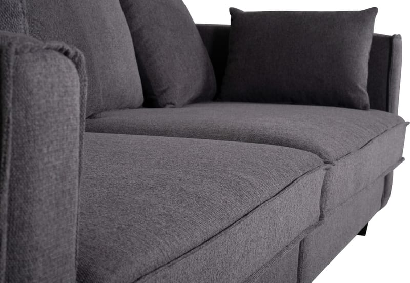 Soffa 4-sits 270 cm antracit tyg - Brandy - Antracit - Products - Möbler - Soffa - Sammetssoffa