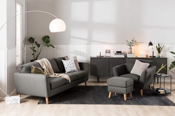 Trend 3-sits Tygsoffa - Svart - Products - Möbler - Soffa - 3 sits soffa