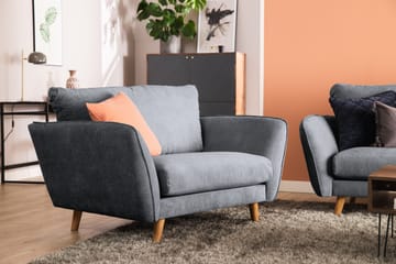 Trend Lyx 2-sits Soffa - Mörkgrå/Svart - Products - Möbler - Soffa - 2 sits soffa