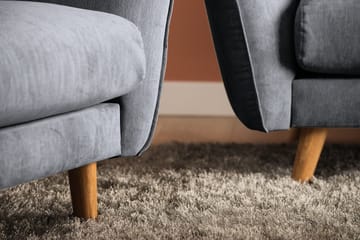 Trend Lyx 2-sits Soffa - Mörkgrå/Svart - Products - Möbler - Soffa - 2 sits soffa