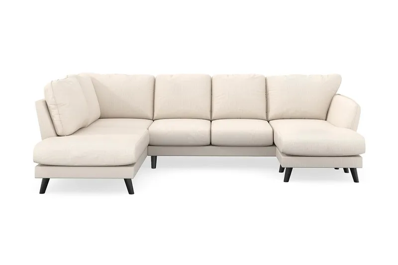 Trend Lyx 4-sits Högervänd U-formad Soffa med Divan och Schäslong i Manchester, Beige