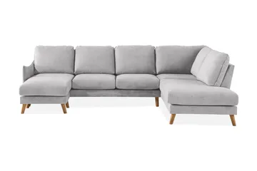 Trend Lyx 4-sits Högervänd U-formad Soffa med Divan och Schäslong i Tyg
