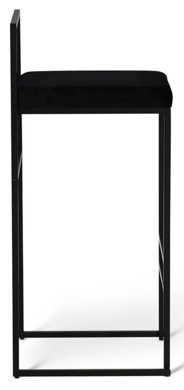 Aston barstol svart sammet sitthöjd 75 cm - Svart - Products - Möbler - Fåtölj & stolar - Barstol & barpall