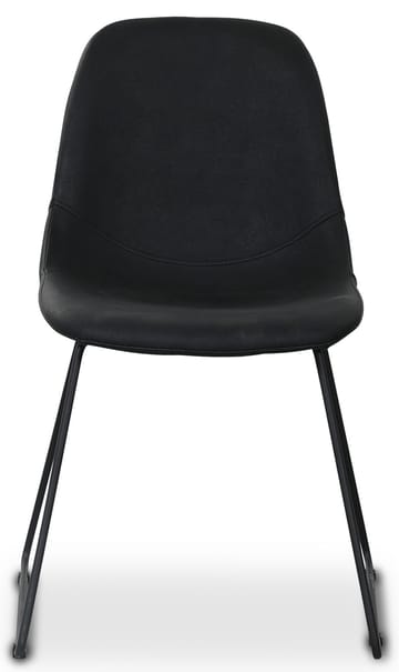 Atlantic sled stol i svart PU - Svart - Products - Möbler - Fåtölj & stolar - Matstol & köksstol