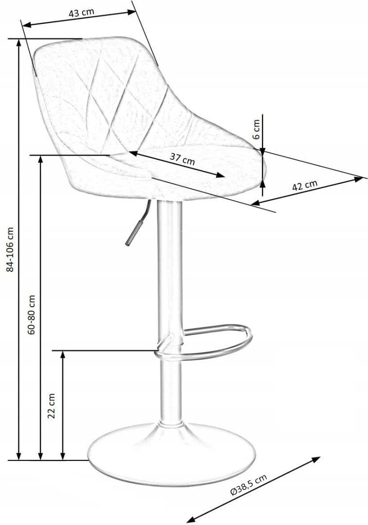 Barstol med grön klädsel & svart fot - Grön - Products - Möbler - Fåtölj & stolar - Barstol & barpall