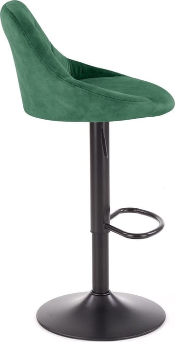 Barstol med grön klädsel & svart fot - Grön - Products - Möbler - Fåtölj & stolar - Barstol & barpall