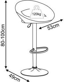 Barstol svart höj och sänkbar - Svart - Products - Möbler - Fåtölj & stolar - Barstol & barpall
