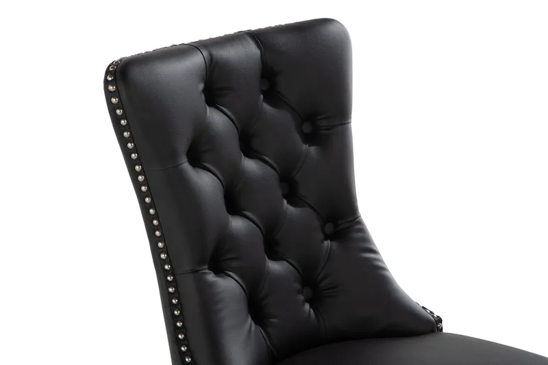 Bergviken Matstol Konstläder - Svart / Trä - Products - Möbler - Fåtölj & stolar - Matstol & köksstol