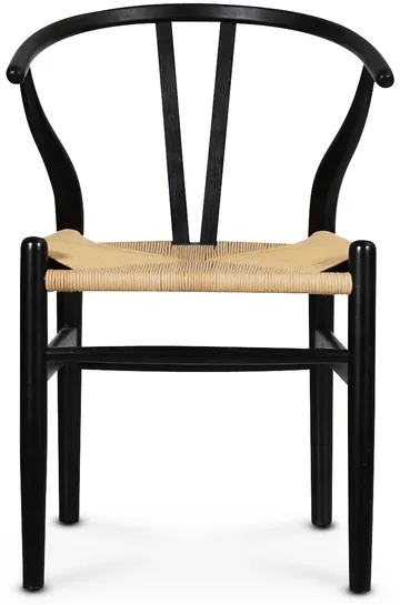 Brandon karmstol - Svart med repsits - Svart - Products - Möbler - Fåtölj & stolar - Karmstol