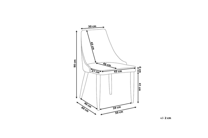 Camino Stol Set Om 2 St - Grå - Products - Möbler - Fåtölj & stolar - Matstol & köksstol