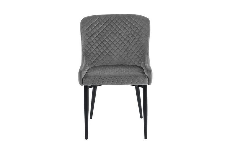 Colino Stol 2-Pack Sammet - Grå - Products - Möbler - Fåtölj & stolar - Matstol & köksstol