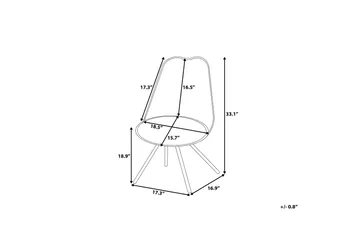 Dakota Ii Stol Set Om 2 St - Vit/brun - Products - Möbler - Fåtölj & stolar - Matstol & köksstol