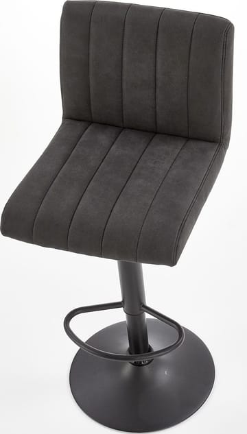 Elfrieda barstol i mörkgrå PU - Mörkgrå/svart - Products - Möbler - Fåtölj & stolar - Barstol & barpall