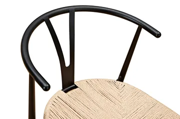 Elysia Matstol med Armstöd - Svart / Natur - Products - Möbler - Fåtölj & stolar - Karmstol