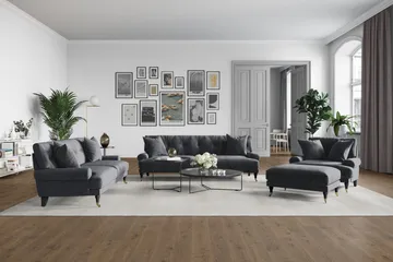 Andrew Loveseat Sammet - Mörkgrå/Mässing - Products - Möbler - Fåtölj & stolar - Fåtölj - Sammetsfåtölj