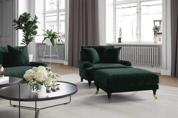 Andrew Loveseat Sammet - Mörkgrön/Mässing - Products - Möbler - Fåtölj & stolar - Fåtölj - Sammetsfåtölj
