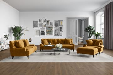 Andrew Sammetsfåtölj - Lila/Mässing - Products - Möbler - Fåtölj & stolar - Fåtölj - Sammetsfåtölj