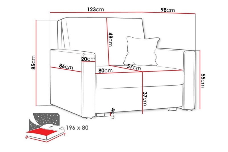 Denegal Bäddfåtölj Dark blue - Products - Möbler - Fåtölj & stolar - Fåtölj - Bäddfåtölj