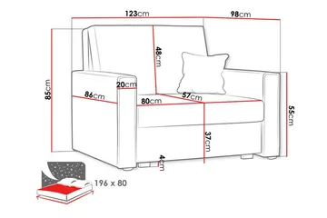 Denegal Bäddfåtölj Light grey/Dark grey - Products - Möbler - Fåtölj & stolar - Fåtölj - Bäddfåtölj