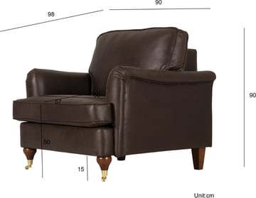 Fåtölj Howard brun klädsel - Watford - Vintagebrun - Products - Möbler - Fåtölj & stolar - Fåtölj - Howard fåtölj