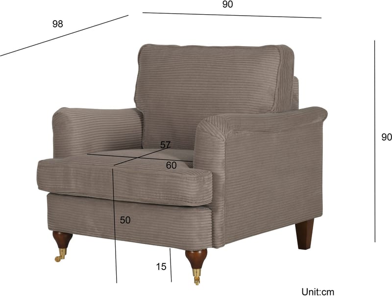 Fåtölj Howard i grått tyg - Products - Möbler - Fåtölj & stolar - Fåtölj - Howard fåtölj