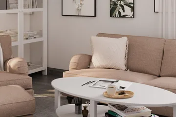 Howard Classic Fåtölj med Fotpall - Mörkbeige - Products - Möbler - Fåtölj & stolar - Fåtölj - Fåtölj med fotpall