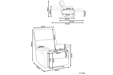 Reclinerfåtölj Everton - Grå - Products - Möbler - Fåtölj & stolar - Fåtölj - Biofåtölj & reclinerfåtölj