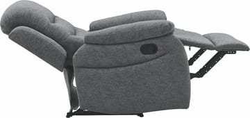 Reclinerfåtölj i grått tyg - Grå - Products - Möbler - Fåtölj & stolar - Fåtölj - Biofåtölj & reclinerfåtölj
