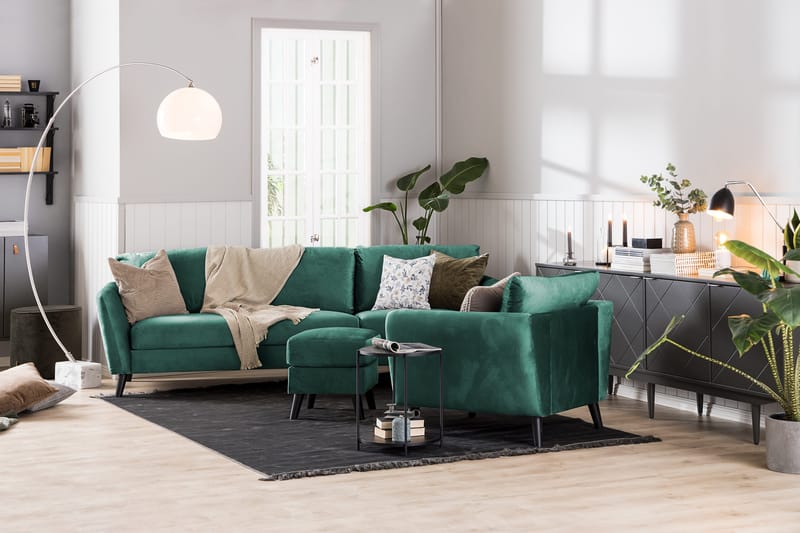 Trend Fåtölj - Grön Sammet - Products - Möbler - Fåtölj & stolar - Fåtölj