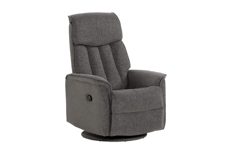 Umeå Fåtölj Snurr & Gung, Tyg Grå