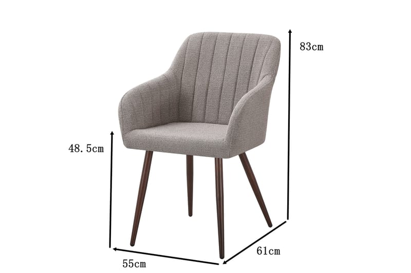 Filippa Matstol - Grå - Products - Möbler - Fåtölj & stolar - Karmstol