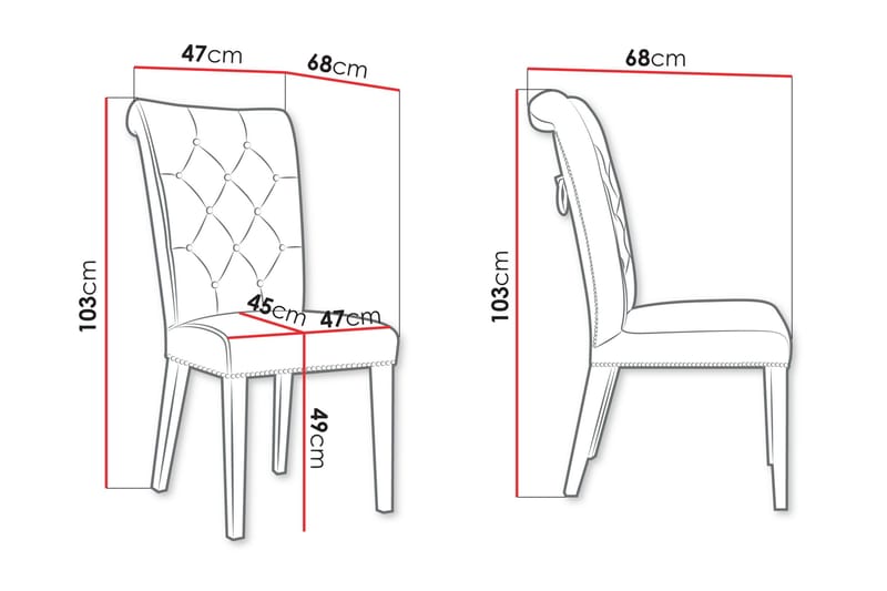 Garvin Matstol - Blå/Svart - Products - Möbler - Fåtölj & stolar - Matstol & köksstol