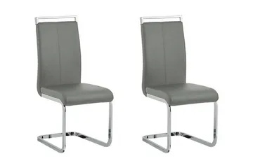 Greedin Matstol 2-pack - Konstläder/Grå - Products - Möbler - Fåtölj & stolar - Matstol & köksstol