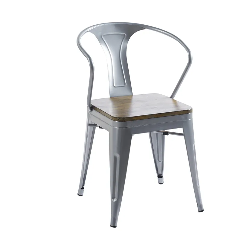 Iris karmstol i metall med träsits - Products - Möbler - Fåtölj & stolar - Karmstol