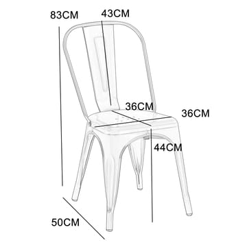 Iris matstol i metall - Products - Möbler - Fåtölj & stolar - Matstol & köksstol