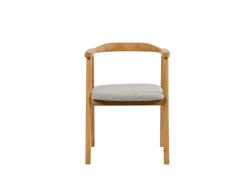 Jolie Matstol i trä med tygsits - Ek/Beige - Products - Möbler - Fåtölj & stolar - Karmstol