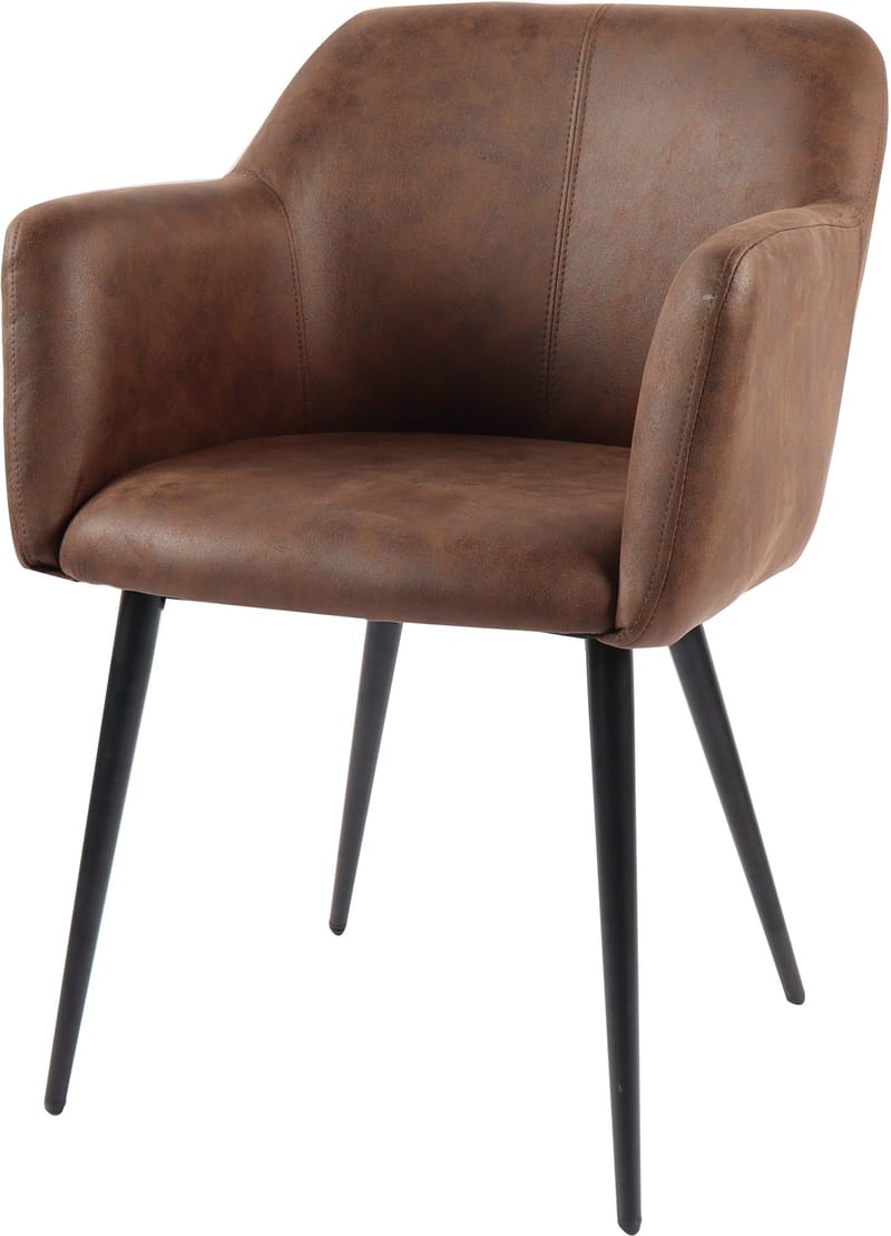 Karmstol i brun PU - Lamar - brun - Products - Möbler - Fåtölj & stolar - Karmstol