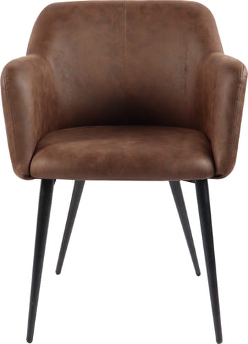 Karmstol i brun PU - Lamar - brun - Products - Möbler - Fåtölj & stolar - Karmstol